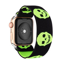 Load image into Gallery viewer, Comfortable Elastic Scrunchie Strap Band For Watch Women Bracelet Compatible With Watch Band 41mm 40mm 38mm Women Girls Adjustable Elastic Nylon Strap Solo Loop Replacement Lightweight Wristband For Watches