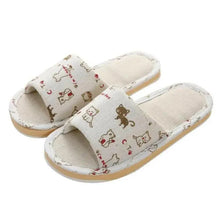 Load image into Gallery viewer, Comfortable Elegant Flower Design Indoor Soft Slipper Spring Autumn Lightweight Flip Flops For Women Classic Bedroom Slippers Ladies Foldable Flip Flops