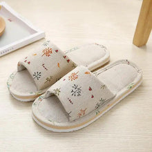 Load image into Gallery viewer, Comfortable Elegant Flower Design Indoor Soft Slipper Spring Autumn Lightweight Flip Flops For Women Classic Bedroom Slippers Ladies Foldable Flip Flops