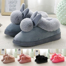 Load image into Gallery viewer, Comfortable Fashion Autumn Winter Cotton Slippers Rabbit Ear Home Indoor Slippers Winter Warm Shoes Womens Cute Plush Slippers Warm Indoor Slippers For Women Fleece Plush Bedroom Winter Boots