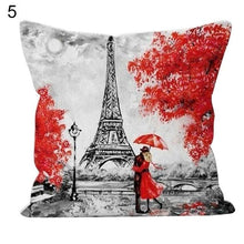 Load image into Gallery viewer, Comfortable Pillowcase Eiffel Tower Romantic Couple Pillowcase Valentine's Day Throw Pillow Covers Couple Romantic Kissing Under Eiffel Tower And Big Ben Decorative Pillow Case Cushion Cover Decorative Pillowcase