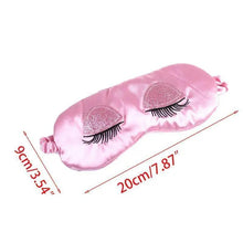 Load image into Gallery viewer, Comfortable Pink Silk Elegant Sleeping Mask Long Eyelash Sleeping Eye Mask Soft Sleeping Mask With Elastic Strap Breathable Lightweight Blindfold For Women Eye Cover Eyeshade With Luxury Bag