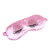 Load image into Gallery viewer, Comfortable Pink Silk Elegant Sleeping Mask Long Eyelash Sleeping Eye Mask Soft Sleeping Mask With Elastic Strap Breathable Lightweight Blindfold For Women Eye Cover Eyeshade With Luxury Bag
