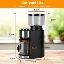 Load image into Gallery viewer, Conical Bur Coffee Bean Electric Grinder with 25 Grind Settings