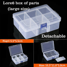 Load image into Gallery viewer, Container Plastic Box Practical Adjustable Compartment Jewelry Earring Bead Screw Holder Case Display Case storage Box Plastic Jewelry Box for Earrings Rings Necklaces Storage Box