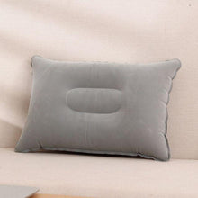 Load image into Gallery viewer, Convenient Ultralight Inflatable PVC Nylon Air Pillow Sleep Cushion Travel Bedroom Hiking Beach Car Plane Head Rest Support Inflatable Camping Travel Pillows Ultralight Inflatable Pillow Small Squared Flocked Fabric Air Pillow for Hiking Camping Traveling