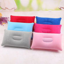 Load image into Gallery viewer, Convenient Ultralight Inflatable PVC Nylon Air Pillow Sleep Cushion Travel Bedroom Hiking Beach Car Plane Head Rest Support Inflatable Camping Travel Pillows Ultralight Inflatable Pillow Small Squared Flocked Fabric Air Pillow for Hiking Camping Traveling
