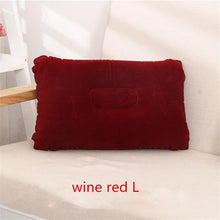 Load image into Gallery viewer, Convenient Ultralight Inflatable PVC Nylon Air Pillow Sleep Cushion Travel Bedroom Hiking Beach Car Plane Head Rest Support Inflatable Camping Travel Pillows Ultralight Inflatable Pillow Small Squared Flocked Fabric Air Pillow for Hiking Camping Traveling