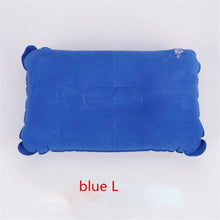 Load image into Gallery viewer, Convenient Ultralight Inflatable PVC Nylon Air Pillow Sleep Cushion Travel Bedroom Hiking Beach Car Plane Head Rest Support Inflatable Camping Travel Pillows Ultralight Inflatable Pillow Small Squared Flocked Fabric Air Pillow for Hiking Camping Traveling