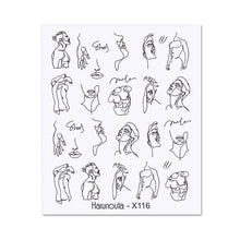 Load image into Gallery viewer, Cool Geometrics Pattern Water Decals Stickers Flower Leaves Slider For Nails Spring Summer Nail Art Decoration Tattoos Women Nail Art Stickers Water Transfer Decals Design Nail Art Supplies Manicure Acrylic Nail Foil Stencils Decorations