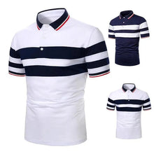 Load image into Gallery viewer, Cool Polo Men Shirt Nice Short Sleeve Polo Shirt Contrast More Color Polo New Clothing Summer Streetwear Casual Fashion Men Tops Men's Golf Polo Shirt Short Sleeve Tactical Polo Shirts Slim Fit Casual Tennis T-Shirt
