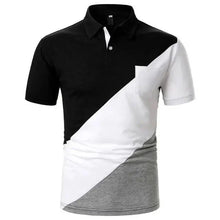 Load image into Gallery viewer, Cool Polo Men Shirt Nice Short Sleeve Polo Shirt Contrast More Color Polo New Clothing Summer Streetwear Casual Fashion Men Tops Men's Golf Polo Shirt Short Sleeve Tactical Polo Shirts Slim Fit Casual Tennis T-Shirt
