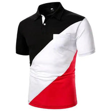 Load image into Gallery viewer, Cool Polo Men Shirt Nice Short Sleeve Polo Shirt Contrast More Color Polo New Clothing Summer Streetwear Casual Fashion Men Tops Men's Golf Polo Shirt Short Sleeve Tactical Polo Shirts Slim Fit Casual Tennis T-Shirt