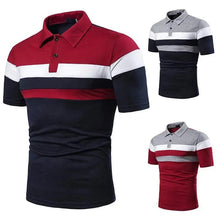 Load image into Gallery viewer, Cool Polo Men Shirt Nice Short Sleeve Polo Shirt Contrast More Color Polo New Clothing Summer Streetwear Casual Fashion Men Tops Men's Golf Polo Shirt Short Sleeve Tactical Polo Shirts Slim Fit Casual Tennis T-Shirt