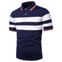 Load image into Gallery viewer, Cool Polo Men Shirt Nice Short Sleeve Polo Shirt Contrast More Color Polo New Clothing Summer Streetwear Casual Fashion Men Tops Men's Golf Polo Shirt Short Sleeve Tactical Polo Shirts Slim Fit Casual Tennis T-Shirt