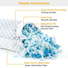 Load image into Gallery viewer, Cooling Memory Foam Pillow Ventilated with Cooling Gel Infused Memory Foam