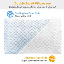 Load image into Gallery viewer, Cooling Memory Foam Pillow Ventilated with Cooling Gel Infused Memory Foam