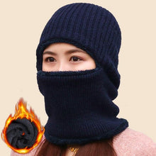 Load image into Gallery viewer, Coral Fleece Winter hat Beanies Hat Scarf Warm Breathable Wool Knitted Hat For women Double Layers Protection Cap Mask Scarf Hat Set Outdoor Sport Warm Beanies Hat For Men Knitted Hats Bandana Hiking Camping Kid Neck Warmer Cap