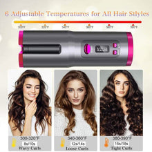 Load image into Gallery viewer, Cordless Automatic Portable Ceramic Barrel Hair Curler