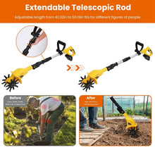 Load image into Gallery viewer, Cordless Electric Garden Tiller Cultivator With 20V Rechargeable Battery