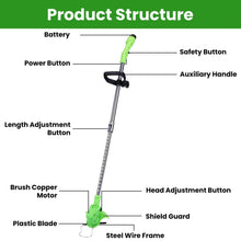 Load image into Gallery viewer, Cordless Rechargeable Grass Trimmer