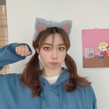 Load image into Gallery viewer, Cotton Cat's ears Autumn Winter 1Pc Plush Soft Warm Headband Hair Band Headwear for Women Girl Mix Styling Gorgeous Hair Accessories For Women