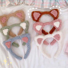 Load image into Gallery viewer, Cotton Cat's ears Autumn Winter 1Pc Plush Soft Warm Headband Hair Band Headwear for Women Girl Mix Styling Gorgeous Hair Accessories For Women