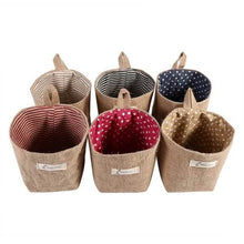 Load image into Gallery viewer, Cotton Linen Hanging Bag Home Gadget Storage Organizer