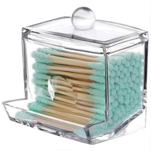 Load image into Gallery viewer, Cotton Swab Holder Cotton Ball Dispenser Organizer Clear Storage Containers