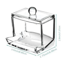 Load image into Gallery viewer, Cotton Swab Holder Cotton Ball Dispenser Organizer Clear Storage Containers