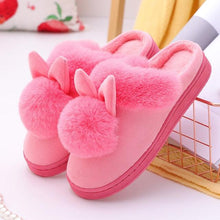 Load image into Gallery viewer, Cotton Women Cute Slippers Indoor Shoes For Women Winter Home Slippers Warm Footwear Winter Cotton Slippers Memory Foam House Slippers Cozy Fluffy Bedroom Couples Slippers