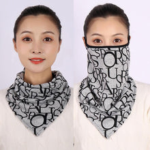Load image into Gallery viewer, Cotton Women Mask Scarf Face Mascarillas Wraps Floral Print Lady Warm Neck Scarves Foulard Bandana Reusable Outdoor Riding Masks Scarf Neck Gaiter Headwear Headband Head Wrap Scarf Mask Neck Ear Warmers Headbands Perfect Bandana