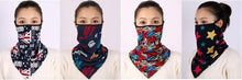Load image into Gallery viewer, Cotton Women Mask Scarf Face Mascarillas Wraps Floral Print Lady Warm Neck Scarves Foulard Bandana Reusable Outdoor Riding Masks Scarf Neck Gaiter Headwear Headband Head Wrap Scarf Mask Neck Ear Warmers Headbands Perfect Bandana