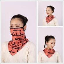 Load image into Gallery viewer, Cotton Women Mask Scarf Face Mascarillas Wraps Floral Print Lady Warm Neck Scarves Foulard Bandana Reusable Outdoor Riding Masks Scarf Neck Gaiter Headwear Headband Head Wrap Scarf Mask Neck Ear Warmers Headbands Perfect Bandana