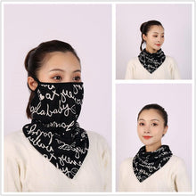 Load image into Gallery viewer, Cotton Women Mask Scarf Face Mascarillas Wraps Floral Print Lady Warm Neck Scarves Foulard Bandana Reusable Outdoor Riding Masks Scarf Neck Gaiter Headwear Headband Head Wrap Scarf Mask Neck Ear Warmers Headbands Perfect Bandana