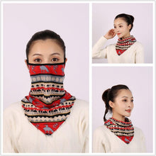 Load image into Gallery viewer, Cotton Women Mask Scarf Face Mascarillas Wraps Floral Print Lady Warm Neck Scarves Foulard Bandana Reusable Outdoor Riding Masks Scarf Neck Gaiter Headwear Headband Head Wrap Scarf Mask Neck Ear Warmers Headbands Perfect Bandana