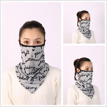 Load image into Gallery viewer, Cotton Women Mask Scarf Face Mascarillas Wraps Floral Print Lady Warm Neck Scarves Foulard Bandana Reusable Outdoor Riding Masks Scarf Neck Gaiter Headwear Headband Head Wrap Scarf Mask Neck Ear Warmers Headbands Perfect Bandana
