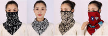 Load image into Gallery viewer, Cotton Women Mask Scarf Face Mascarillas Wraps Floral Print Lady Warm Neck Scarves Foulard Bandana Reusable Outdoor Riding Masks Scarf Neck Gaiter Headwear Headband Head Wrap Scarf Mask Neck Ear Warmers Headbands Perfect Bandana
