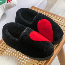 Load image into Gallery viewer, Couple Warm Black Slippers Fashion Women's Winter Home Indoor Anti-Skid Wear-resistant Cotton Slippers Slip On Fuzzy House Slippers Memory Foam Slippers Scuff Outdoor Indoor Warm Plush Bedroom Shoes