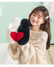 Load image into Gallery viewer, Couple Warm Black Slippers Fashion Women's Winter Home Indoor Anti-Skid Wear-resistant Cotton Slippers Slip On Fuzzy House Slippers Memory Foam Slippers Scuff Outdoor Indoor Warm Plush Bedroom Shoes