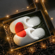 Load image into Gallery viewer, Couple Warm Black Slippers Fashion Women's Winter Home Indoor Anti-Skid Wear-resistant Cotton Slippers Slip On Fuzzy House Slippers Memory Foam Slippers Scuff Outdoor Indoor Warm Plush Bedroom Shoes