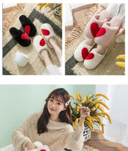 Load image into Gallery viewer, Couple Warm Black Slippers Fashion Women's Winter Home Indoor Anti-Skid Wear-resistant Cotton Slippers Slip On Fuzzy House Slippers Memory Foam Slippers Scuff Outdoor Indoor Warm Plush Bedroom Shoes