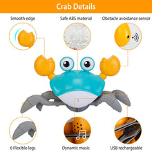 Load image into Gallery viewer, Crawling Crab Baby Toy with Music and LED Light