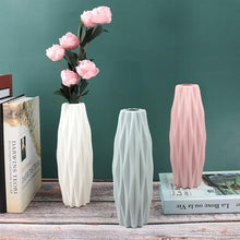 Load image into Gallery viewer, Creative Flower Vase White Imitation Ceramic Flower Pot Home Decor Plastic Vase Centerpieces and Events Ornamnet Decoration For Wedding Home Office Party Hotel Yard Restaurant Patio Festive Furnishing