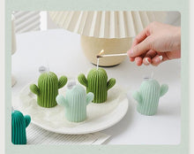 Load image into Gallery viewer, Creative Handmade Cactus Candle Pack Cactus Candles Handmade Delicate Succulent Cactus Candles Flameless Tea Lights Candle Aromatherapy For Decor Birth Photo Props Aromatherapy Candle Ornaments Soy Wax Aromatherapy Small Candles Scented Relaxing Candles
