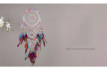 Load image into Gallery viewer, Creative Handmade Five-ring Dream Catcher Pendant Living Room Bedroom Decor Beautiful Hanging Ornament Elegant Wall Art Decoration For Windows Balcony Bedroom & Wedding Party Gift For Girls Kids