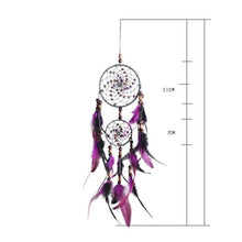 Load image into Gallery viewer, Creative Handmade Five-ring Dream Catcher Pendant Living Room Bedroom Decor Beautiful Hanging Ornament Elegant Wall Art Decoration For Windows Balcony Bedroom & Wedding Party Gift For Girls Kids