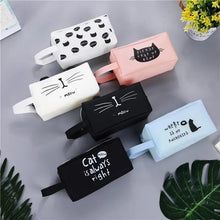 Load image into Gallery viewer, Creative Leather Black Large Capacity Pencil Pouch For Students Unique Colors Stationery Office Pencil Cases
