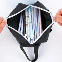 Load image into Gallery viewer, Creative Leather Black Large Capacity Pencil Pouch For Students Unique Colors Stationery Office Pencil Cases
