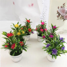 Load image into Gallery viewer, Creative Mini Artificial Fake Flower Potted Bonsai for Christmas New Year Wedding Party Garden Resturant Table Home Decor Mini Potted Plastic Succulents for Home Office Room Decor